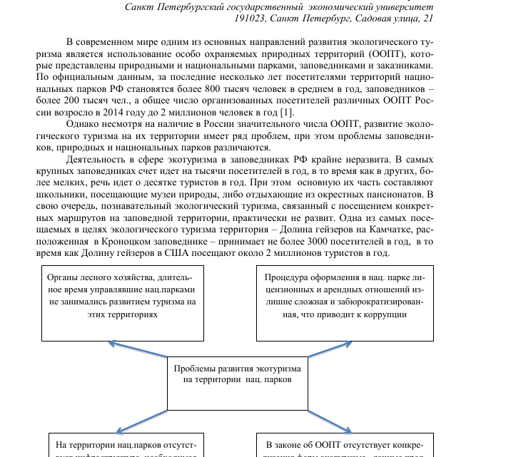 Проблемы экологического туризма и пути их решения